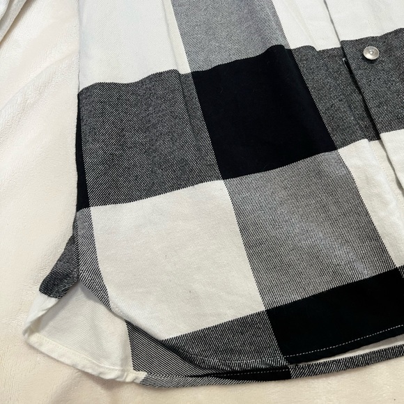 h&m cotton plaid dress shacket - Picture 7 of 12